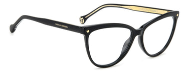 Designer Women Carolina Herrera Eyeglasses: HER 0085 -Black(2)- SpecSMART Eye Clinic (Diagonal View)